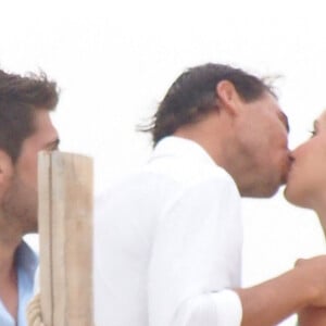 Rafael Nadal et sa petite amie Xisca Perello se rendent à un mariage à Formentera, le 19 juillet 2014 