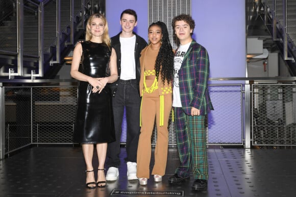 Cara Buono, Noah Schnapp, Priah Ferguson, Gaten Matarazzo. Stranger Things Anthony Behar/SPUS/ABACAPRESS.COM