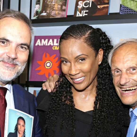Exclusif - Christine Kelly, Guillaume Bigot et Marc Menant - Lancement du livre de Christine Kelly, "Liberté sans expression", à la librairie Gros Calin à Paris. Le 9 juin 2022. © Cédric Perrin / Bestimage