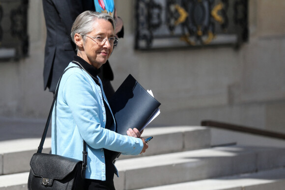 Elisabeth Borne, premier ministre à la sortie du conseil des ministres, au palais de l'Elysée, Paris. © Stéphane Lemouton / Bestimage