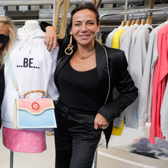 Lilianne Jossua (créatrice de Montaigne Market), Sandra Sisley lors du Cocktail dînatoire et de la soirée découverte de l'univers des marques "Atelier R&C" et "Be" au 7ème Ciel (Le Printemps) à Paris le 9 juin 2022. © Christophe Clovis / Bestimage