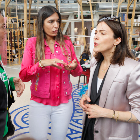 Sandra Sisley, Géraldine Demri (créatrice de l'atelier R&C), Keren Ann lors du Cocktail dînatoire et de la soirée découverte de l'univers des marques "Atelier R&C" et "Be" au 7ème Ciel (Le Printemps) à Paris le 9 juin 2022. © Christophe Clovis / Bestimage 
