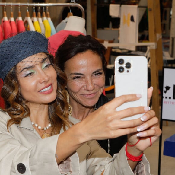 Sandra Sisley, Patricia Contreras lors du Cocktail dînatoire et de la soirée découverte de l'univers des marques "Atelier R&C" et "Be" au 7ème Ciel (Le Printemps) à Paris le 9 juin 2022. © Christophe Clovis / Bestimage 