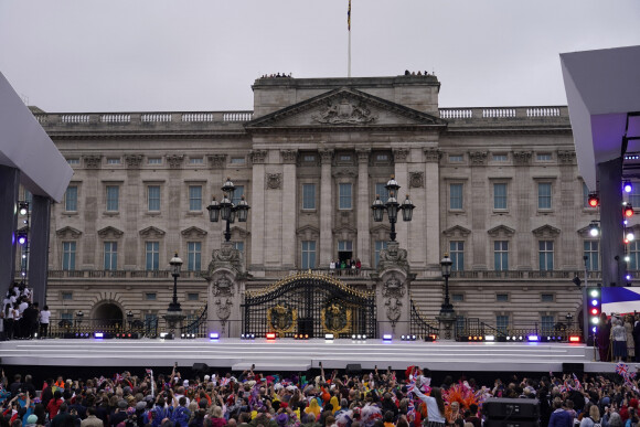 Parade devant le palais de Buckingham, à l'occasion du jubilé de la reine d'Angleterre. Le 5 juin 2022 