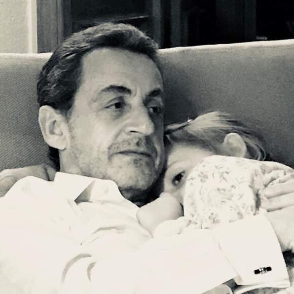 Nicolas Sarkozy et sa fille Giulia.