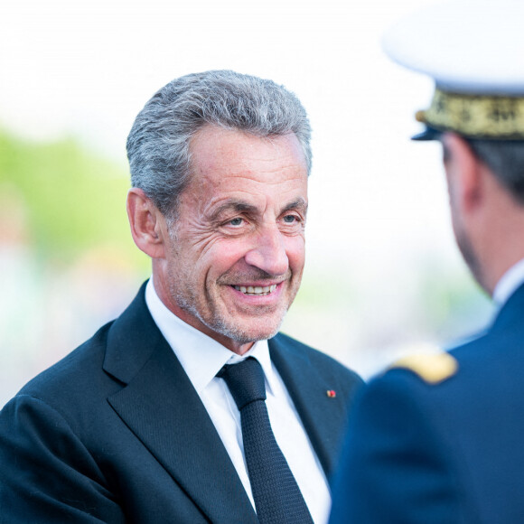 Nicolas Sarkozy lors de la céremonie de ravivage de la Flamme sous l'Arc de Triomphe à l'occasion du Jubilé de platine de la reine Elisabeth II d'Angleterre, à Paris, France, le 2 juin 2022. © Romain Gaillard/Pool/Bestimage 
