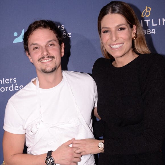 Exclusif - Juan Arbelaez et Laury Thilleman - Dîner de charité Breitling pour l'association "Premiers de cordée" à la Samaritaine à Paris le 8 octobre 2021. © Rachid Bellak / Bestimage