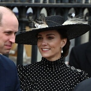 Kate Catherine Middleton, duchesse de Cambridge, le prince William, duc de Cambridge - Sorties du Service d'action de grâce en hommage au prince Philip, duc d'Edimbourg, à l'abbaye de Westminster à Londres. Le 29 mars 2022