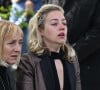 Kelsey Hardwick (femme de Tom Parker) lors des obsèques de Tom Parker du groupe The Wanted en l'église Saint François d'Assise à Orpington, Londres, Royaume Uni
