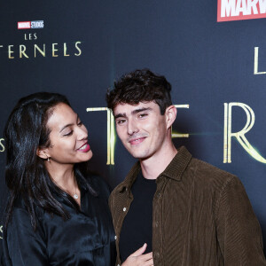 Vaimalama Chaves (Miss France 2019) et Nicolas Fleury - Avant première du film Marvel "Les Eternels" au Grand Rex à Paris le 2 novembre 2021. © Pierre Perusseau/Bestimage