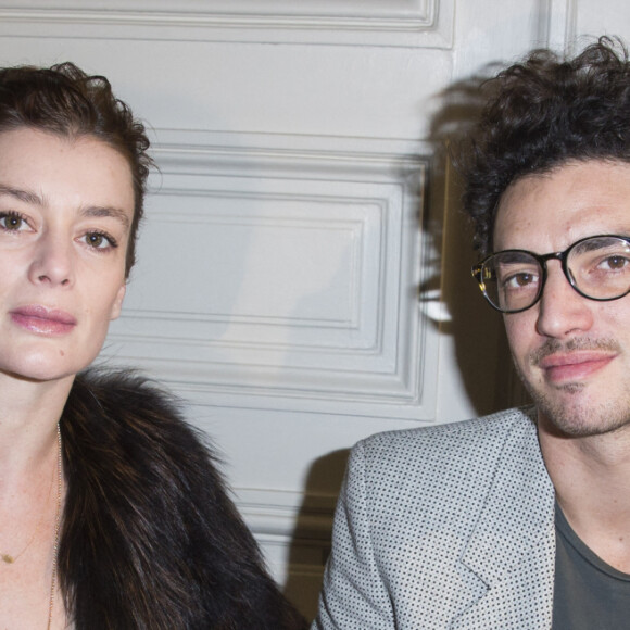 Aurélie Dupont et son mari Jérémie Bélingard - People lors de la présentation de la collection Alexis Mabille prêt-à-porter Automne-Hiver 2015-2016 à Paris, le 4 mars 2015. 