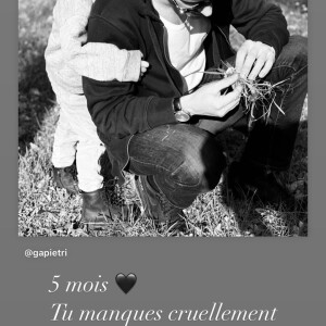 Gaspard Ulliel et son fils Osrso. Gaelle Pietri, Instagram