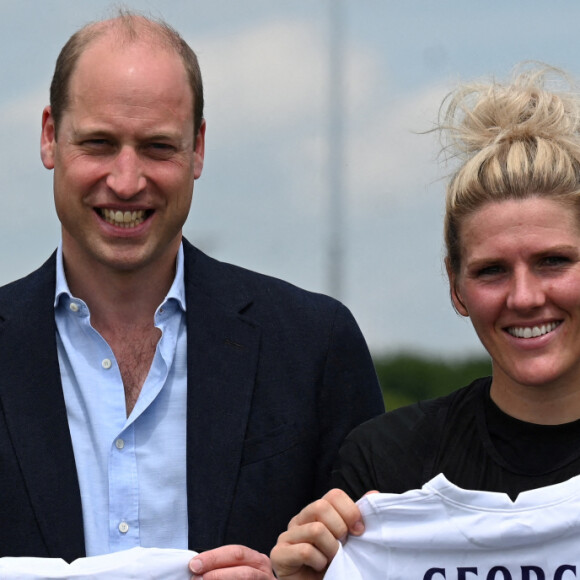 Visite du prince William, duc de Cambridge, à St George's Park à Burton-on-Trent, Royaume Uni, le 15 juin 2022, pour rencontrer l'équipe féminine d'Angleterre avant l'Euro féminin de l'UEFA 2022. 