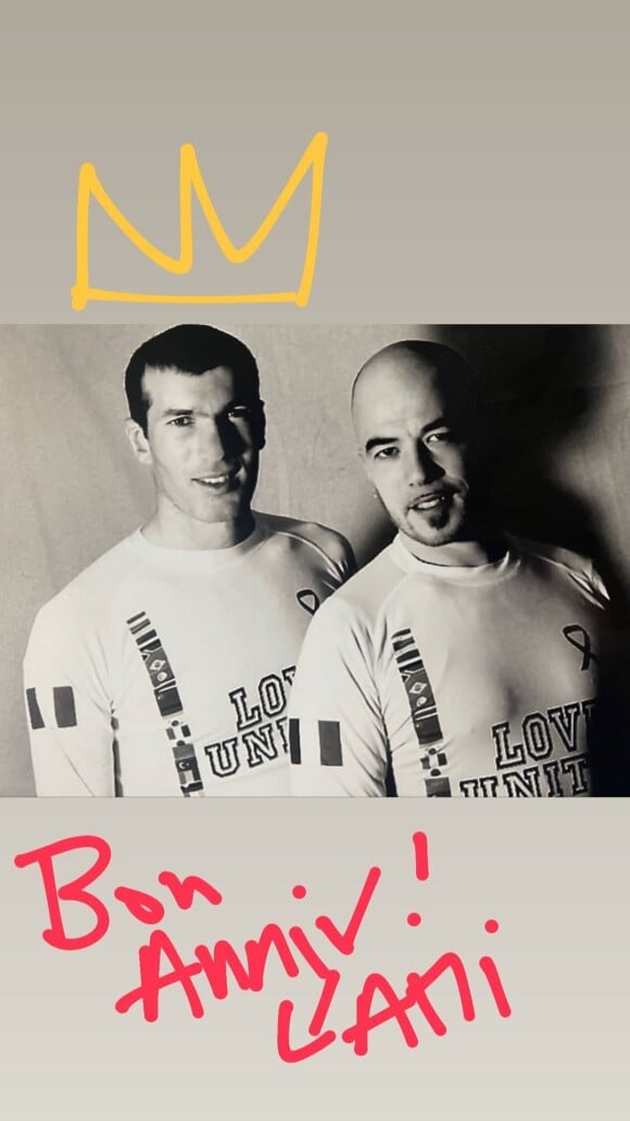 Pascal Obispo et Zinedine Zidane sur Instagram. Le 19 juin 2022.