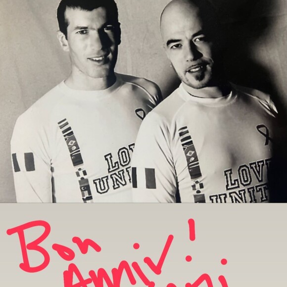 Pascal Obispo et Zinedine Zidane sur Instagram. Le 19 juin 2022.