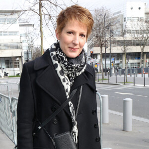 Natacha Polony quitte les studios de RMC à Paris, France, le 5 février 2021