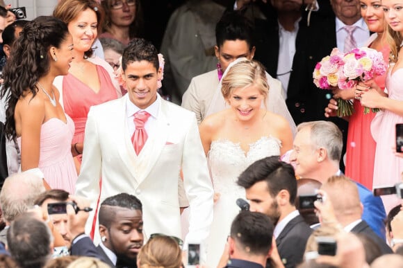 Mariage de Raphaël Varane et Camille Tytgat à la mairie du Touquet puis en l'église Sainte-Jeanne d'Arc le 20 juin 2015