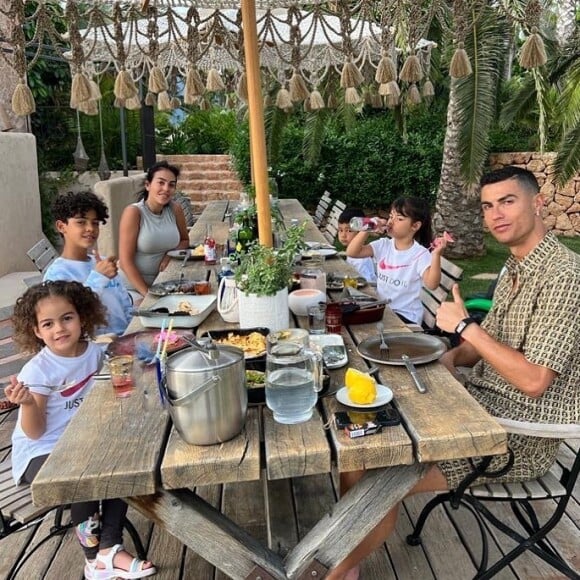 Cristiano Ronaldo et sa famille en vacances