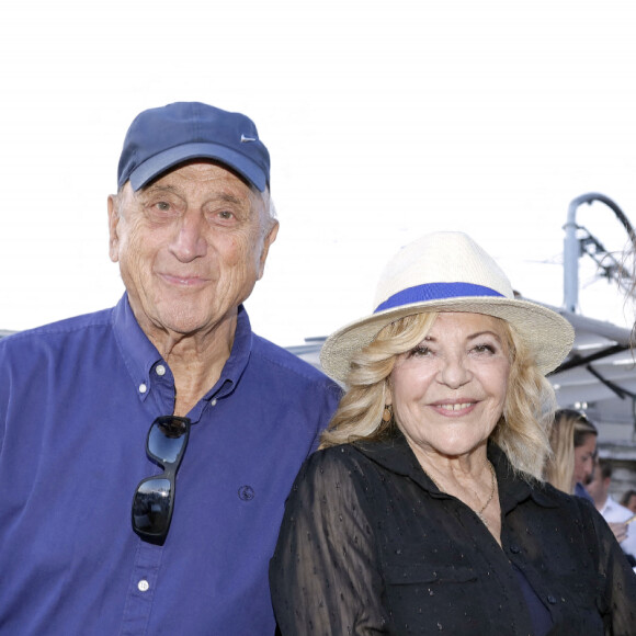 Pierre Bonte, Nicoletta et son mari Jean-Christophe Molinier au Trophée de la Pétanque Gastronomique à Paris Yacht Marina le 21 juin 2022 © Cédric Perrin / Bestimage