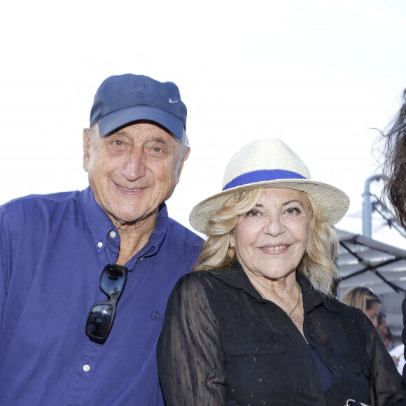 Pierre Bonte, Nicoletta et son mari Jean-Christophe Molinier au Trophée de la Pétanque Gastronomique à Paris Yacht Marina le 21 juin 2022 © Cédric Perrin / Bestimage