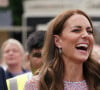 Catherine (Kate) Middleton, duchesse de Cambridge, lors d'une visite à la toute première journée du comté de Cambridgeshire à l'hippodrome July à Newmarket, Royaume Uni, le 23 juin 2022. 