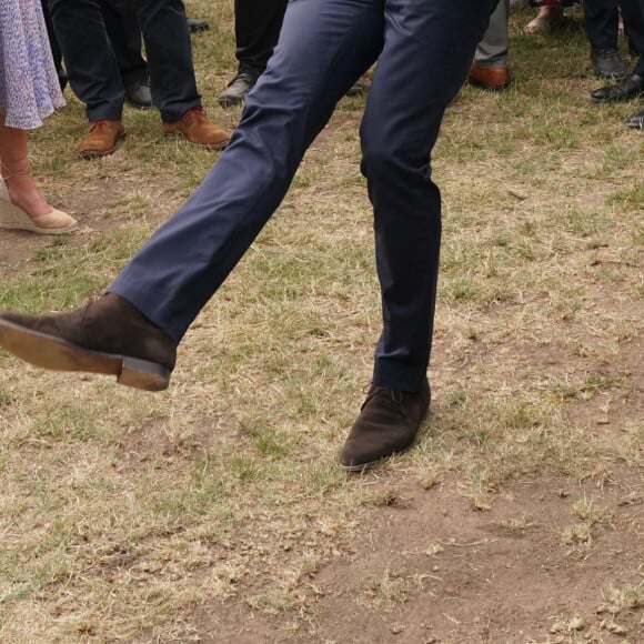 Le prince William, duc de Cambridge, et Catherine (Kate) Middleton, duchesse de Cambridge, lors d'une visite à la toute première journée du comté de Cambridgeshire à l'hippodrome July à Newmarket, Royaume Uni, le 23 juin 2022. 