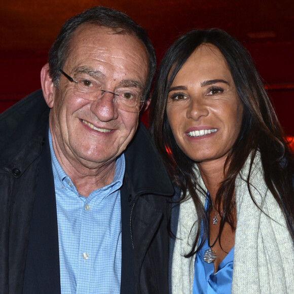 Exclusif - Jean-Pierre Pernaut et sa femme Nathalie Marquay - Les célébrités assistent au One Woman Show de l'humoriste E.Poux "Le syndrome du Playmobil" au Casino de Paris, France, le 15 avril 2019. © Giancarlo Gorassini/Bestimage 