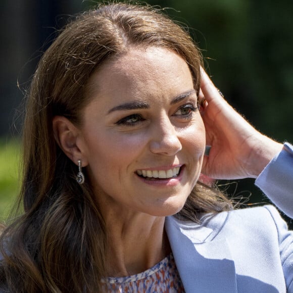 Kate Catherine Middleton, duchesse de Cambridge, en visite au musée Fitzwilliam de l'Université de Cambridge.