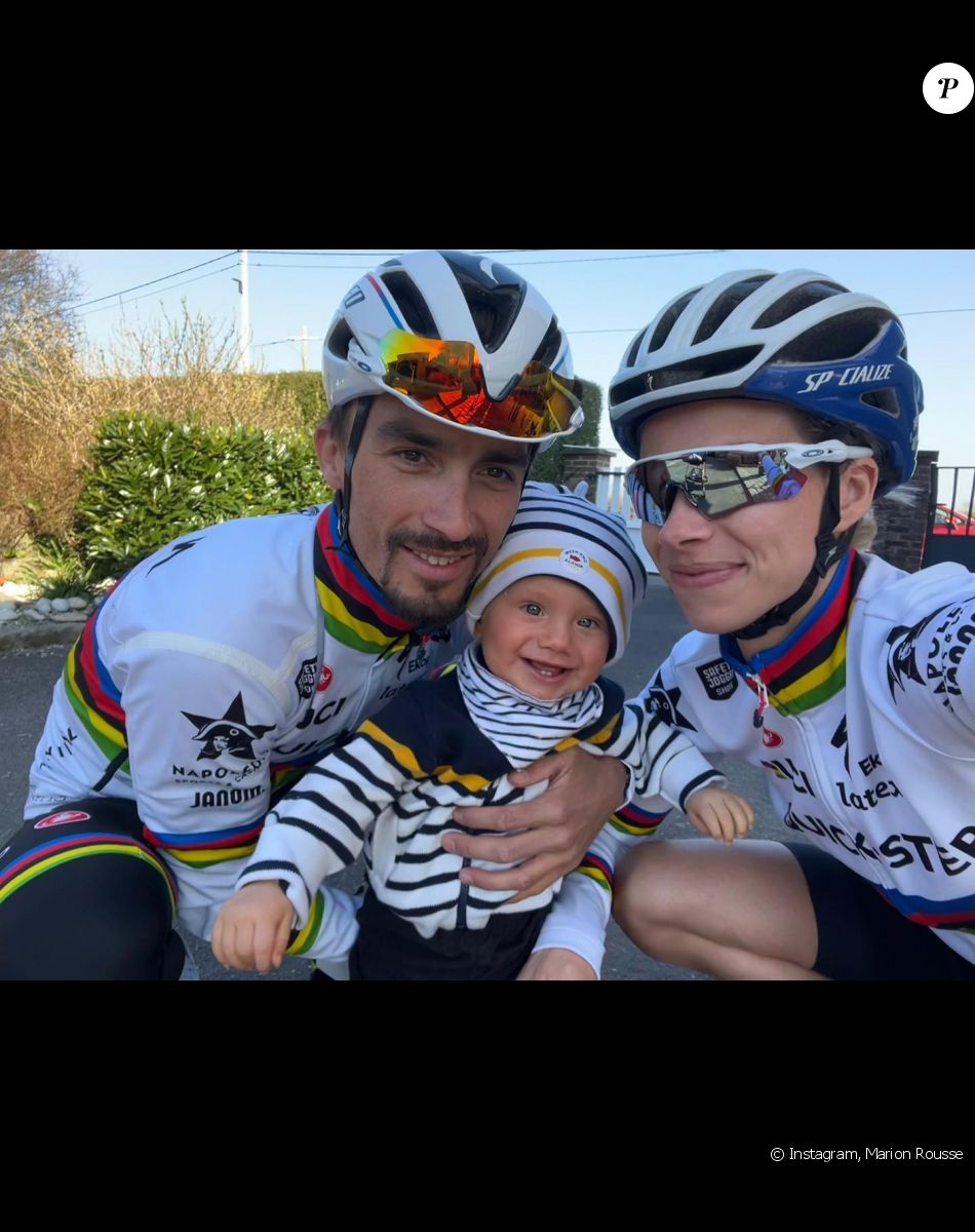 Marion Rousse, Julian Alaphilippe et leur fils Nino.