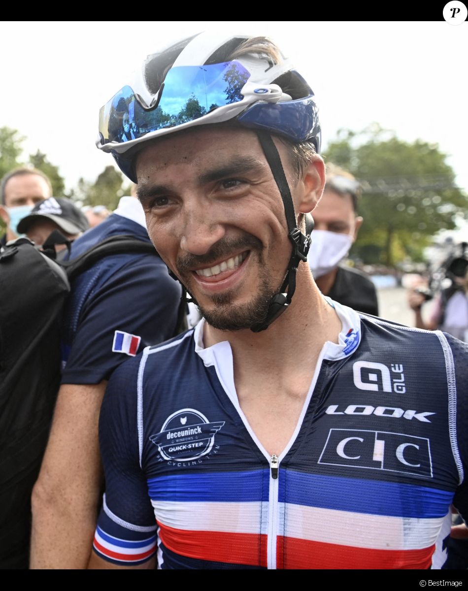 Julian Alaphilippe champion du monde pour la 2 ème année consécutive Championnats du Monde UCI - Elite Hommes à Leuven en Belgique le 26 septembre 2021. Photo by Pool / Photo News