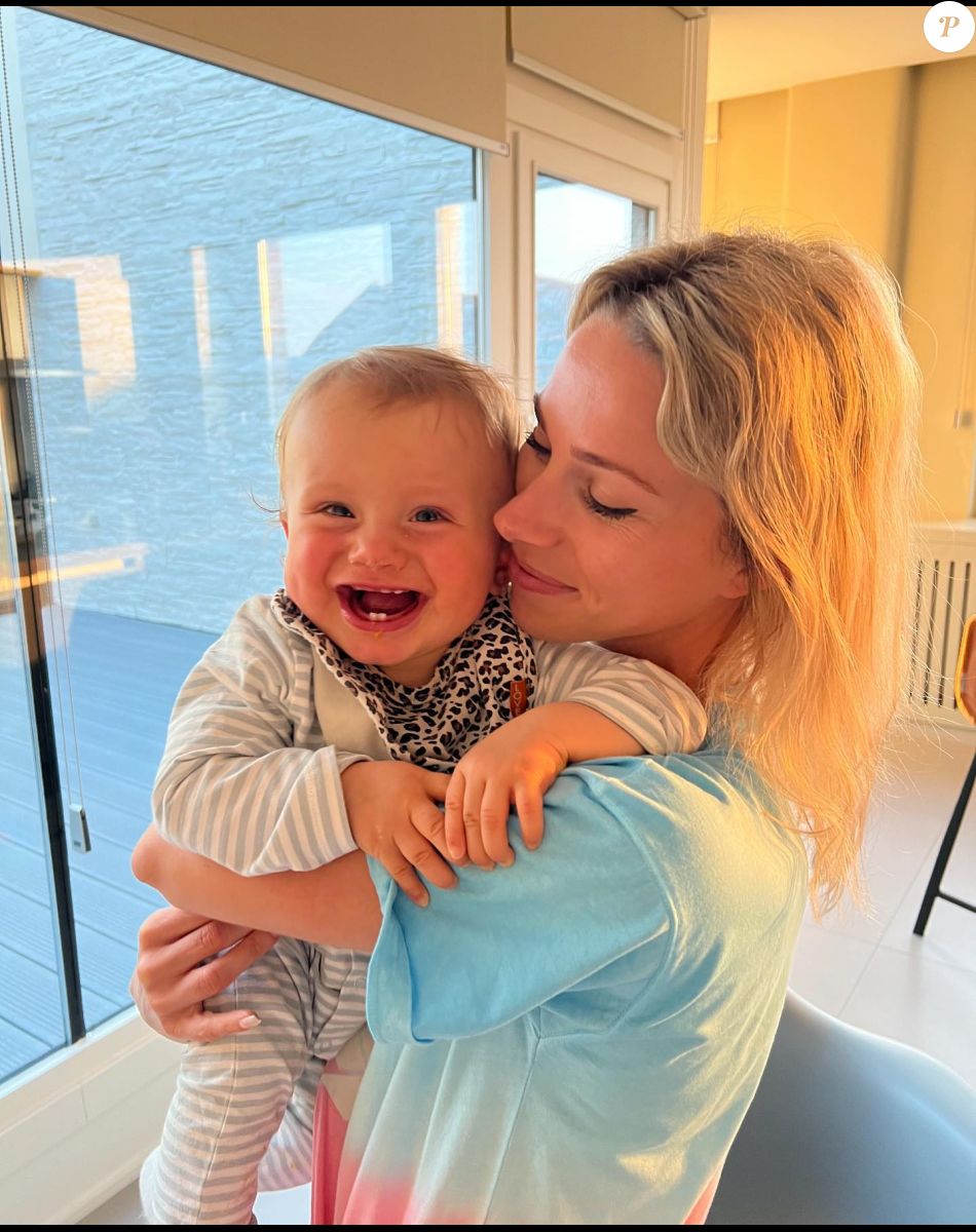 Marion Rousse et son fils Nino.