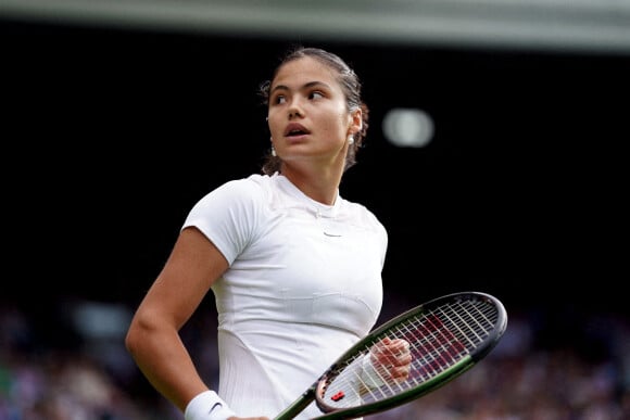 Emma Raducanu à Wimbledon. Photo by Adam Davy/PA Wire/ABACAPRESS.COM