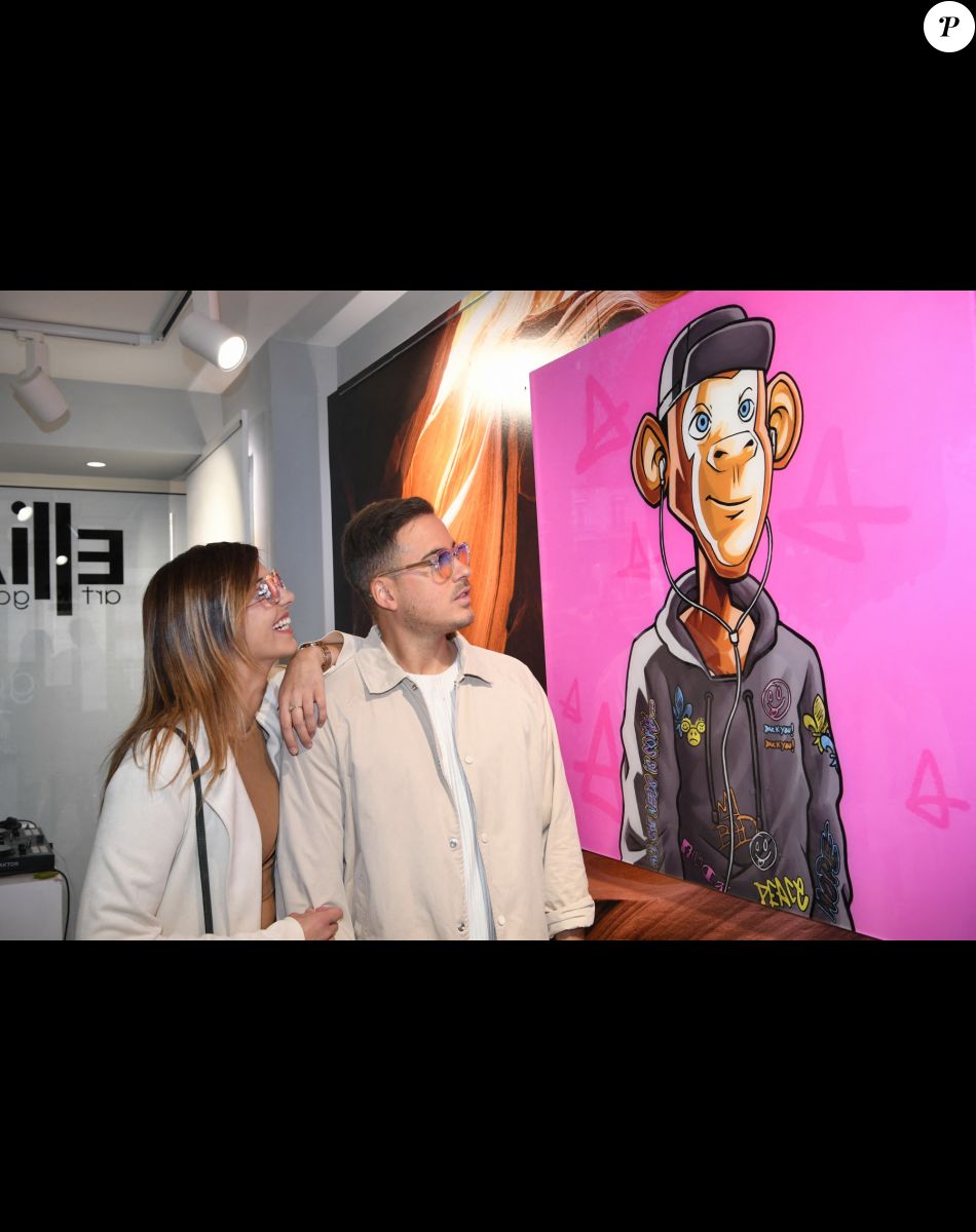 Exclusif - Andreas Kastrinos et son amie - Soirée NFT release party au Ellia Art Gallery à Paris, le 27 juin 2022. © Rachid Bellak/Bestimage
