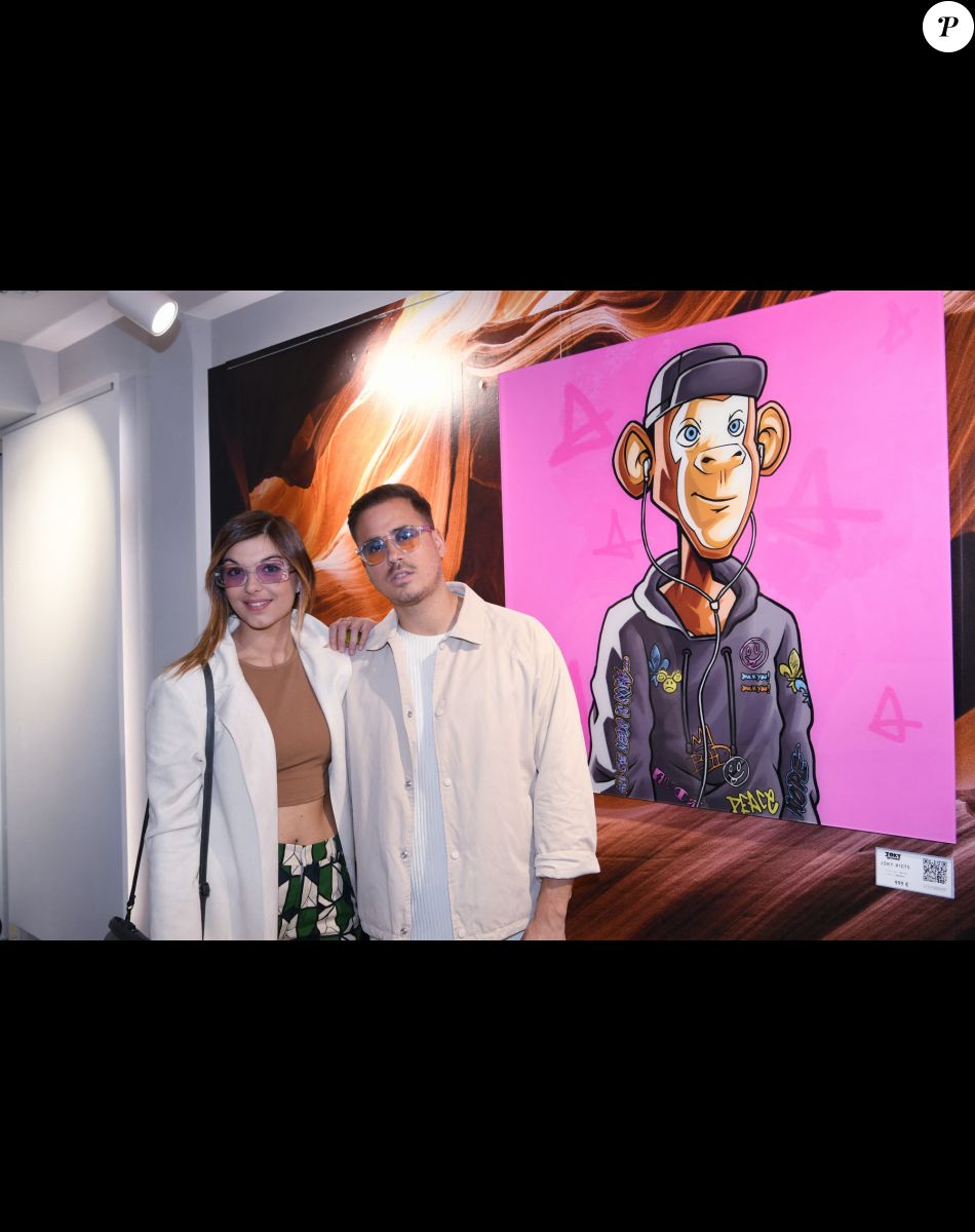 Exclusif - Andreas Kastrinos et son amie - Soirée NFT release party au Ellia Art Gallery à Paris, le 27 juin 2022. © Rachid Bellak/Bestimage