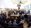 Salle d'audience avant l'ouverture du procès de Francis Heaulme devant la cour d'assises de la Moselle, à Metz le 31 mars 2014.