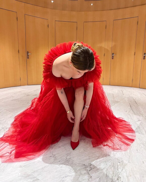 Camille Gottlieb fait le show à Monte-Carlo dans une superbe robe rouge, le 21 juin 2022