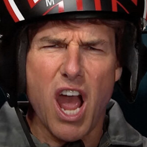 Tom Cruise et James Corden parodient "Top Gun" dans un sketch pour l'émission "The Late Show". Los Angeles. Le 10 juin 2022.