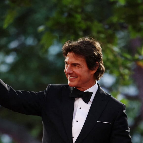 Le prince William, duc de Cambridge, Tom Cruise à la première du film "Top Gun: Maverick" au cinéma Odeon, Leicester Square à Londres, le 19 mai 2022.