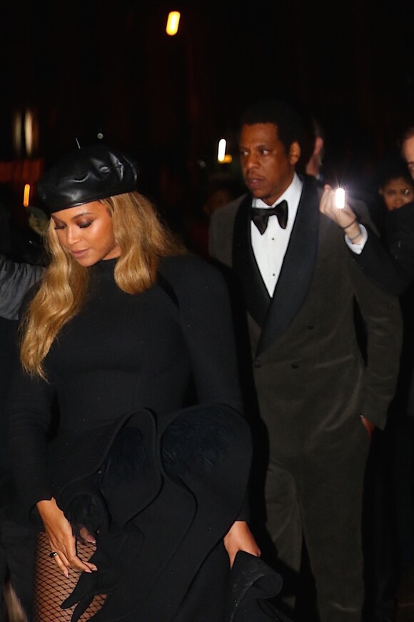 Beyonce et son mari Jay Z sont allés faire la fête après avoir assisté à la soirée Pre Grammy à New York, le 27 janvier 2018 