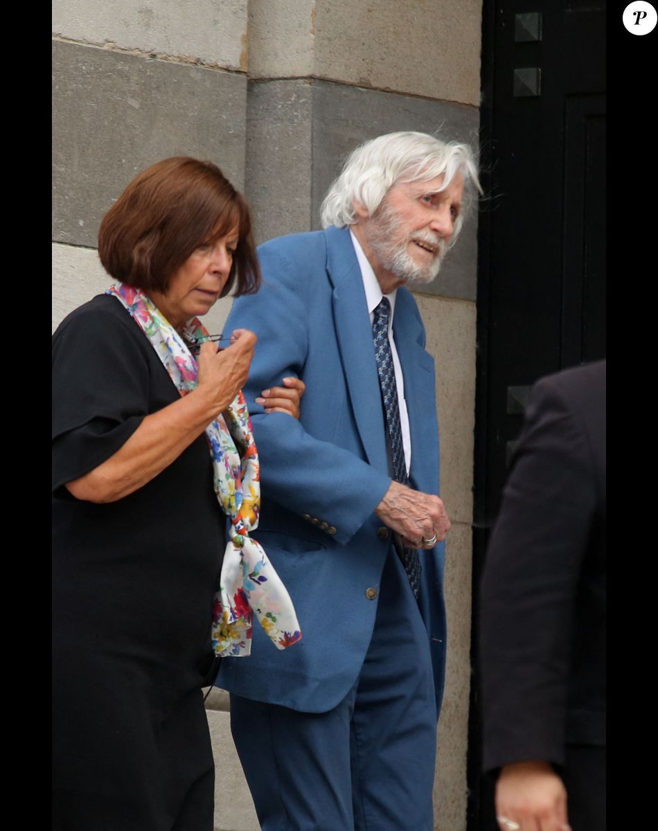 Edward Meeks - Obsèques de Jacqueline Monsigny au crematorium du cimetière du Père Lachaise à Paris le 23 août 2017.