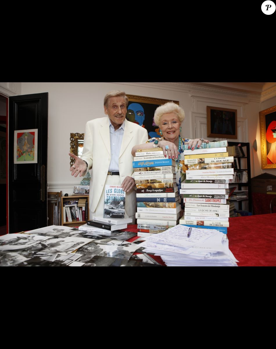 Jacqueline Monsigny et son mari Edward Meeks chez eux à Paris, le 28 juin 2008.