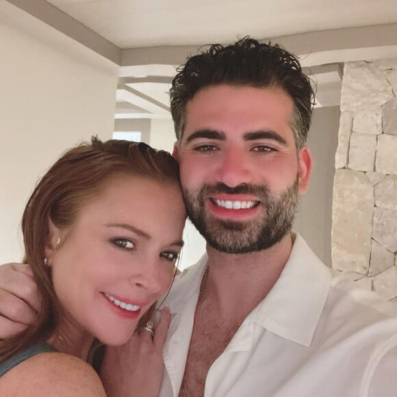 Lindsay Lohan et son mari Bader Shammas sur Instagram.