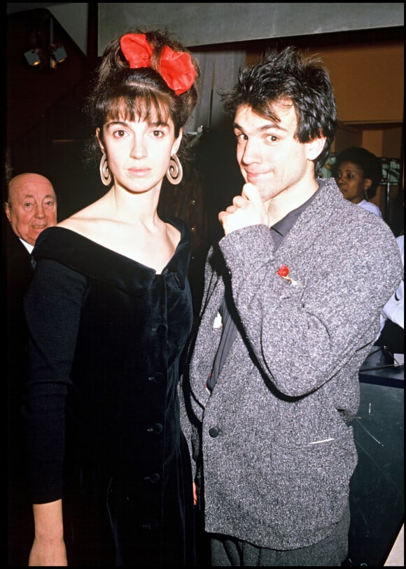Archives - Zabou Breitman et son ami lors de la soirée des César. 1989.