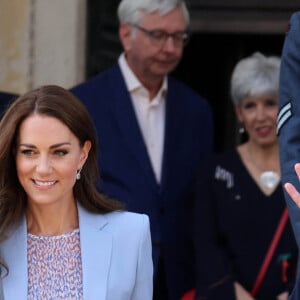 Catherine (Kate) Middleton, duchesse de Cambridge, visite le musée Fitzwilliam de l'Université de Cambridge, Royaume Uni, le 23 juin 2022. Le couple princier va découvrir une peinture d'eux-mêmes qui sera révélé au public pour la première fois. 