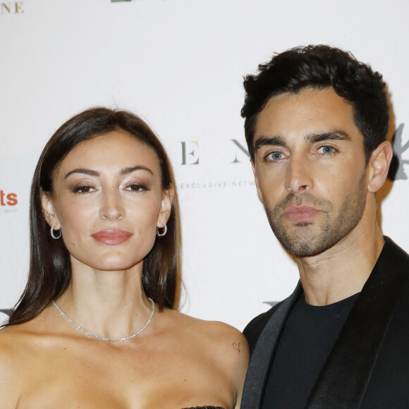 Rachel Legrain-Trapani (Miss France 2007) et son compagnon Valentin Léonard - Photocall de la 10ème édition du "Global Gift Gala 2021" à l'hôtel Four Seasons Hotel George V à Paris le 30 octobre 2021.  © Marc Ausset Lacroix/Bestimage
