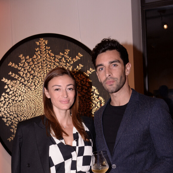 Semi-exclusif - Rachel Legrain-Trapani (Miss France 2007) et son compagnon Valentin Léonard - Inauguration du restaurant italien gastronomique "Il Carpaccio" au Royal Monceau à Paris le 6 octobre 2021.© Rachid Bellak/Bestimage