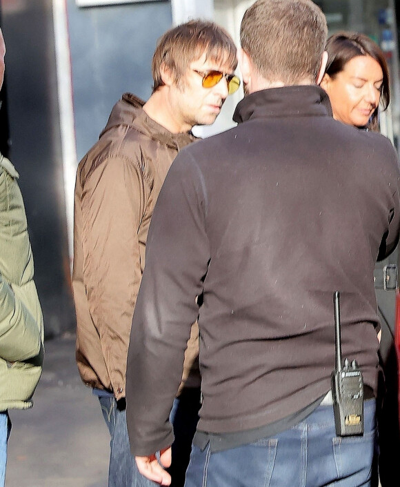Liam Gallagher à la sortie des studios de Global Radio à Londres, le 1er février 2022. <br /><br />
