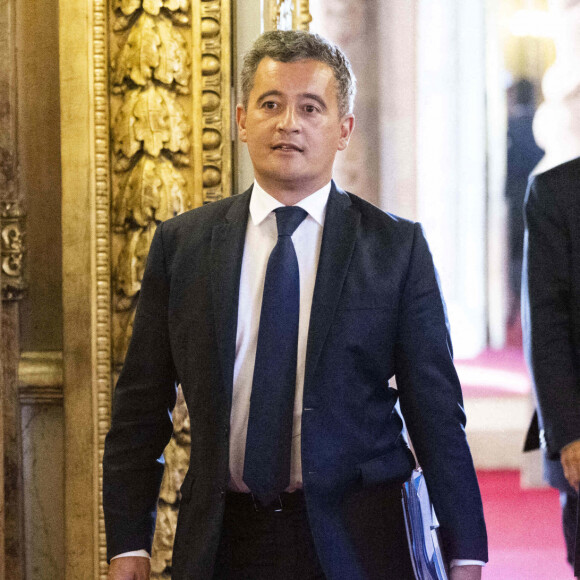 Gérald Darmanin, ministre de l'Intérieur et des Outre-mer - Elisabeth Borne, première ministre, prononce son discours de politique générale au Sénat à Paris le 6 juillet 2022