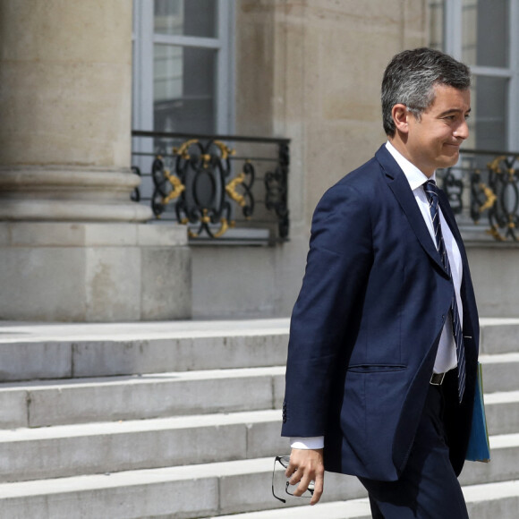 Gérald Darmanin, ministre de l'Interieur à la sortie du conseil des ministres, au palais de l'Elysée, à Paris, France, le 14 juin 2022. © Stéphane Lemouton/Bestimage