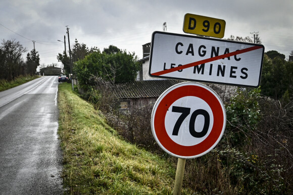 Vue générale de la route qui va vers maison de Delphine Jubillar à Cagnac-les-Mines, France, le 8 janvier 2022. © Thierry Breton/Panoramic/Bestimage